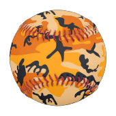 Orange Camouflage Ihr Name personalisieren Baseball (Vorderseite)