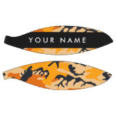 Orange Camouflage Ihr Name personalisieren Basketball (Panele)