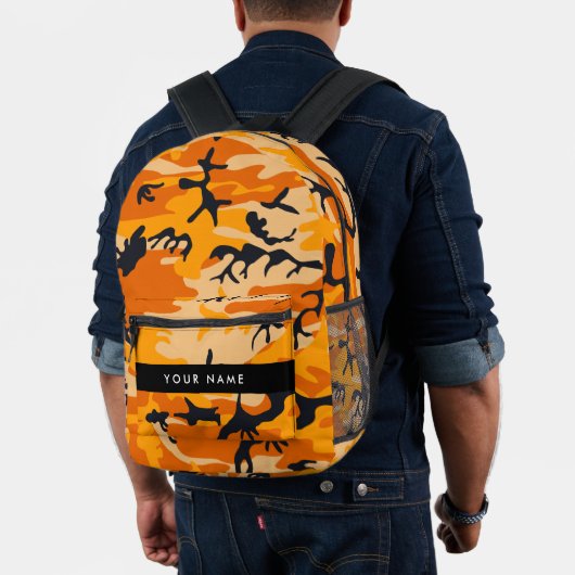 Orange Camouflage Ihr Name personalisieren Bedruckter Rucksack (Insitu (Modell))