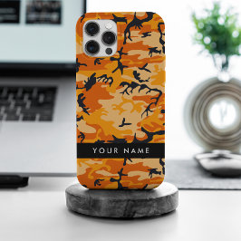 Orange Camouflage Ihr Name personalisieren Case-Mate iPhone Hülle