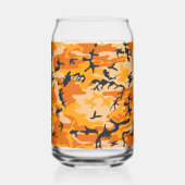 Orange Camouflage Ihr Name personalisieren Dosenglas (Links)