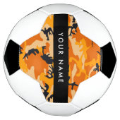 Orange Camouflage Ihr Name personalisieren Fußball (Gedreht)