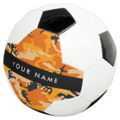 Orange Camouflage Ihr Name personalisieren Fußball (Dreiviertel)