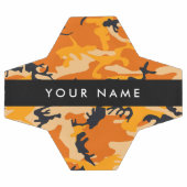 Orange Camouflage Ihr Name personalisieren Fußball (Flach)