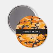 Orange Camouflage Ihr Name personalisieren Magnet (Vorderseite/Rückseite)
