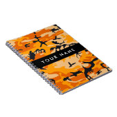 Orange Camouflage Ihr Name personalisieren Notizblock (Rechte Seite)