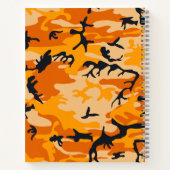 Orange Camouflage Ihr Name personalisieren Notizblock (Rückseite)
