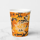 Orange Camouflage Ihr Name personalisieren Pappbecher (Rechts)