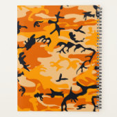 Orange Camouflage Ihr Name personalisieren Planer (Rückseite)