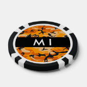 Orange Camouflage Ihr Name personalisieren Pokerchips (Einzeln)