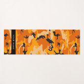 Orange Camouflage Ihr Name personalisieren Yogamatte (Vorderseite (Horizontal))