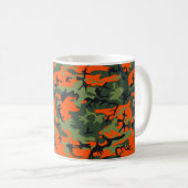 Orange Camouflage Kaffeetasse (VorderseiteRechts)