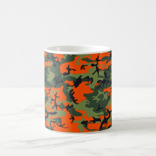 Orange Camouflage Kaffeetasse (Mittel)