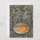 Orange Camouflage Kinderdusche Einladung (Rückseite)