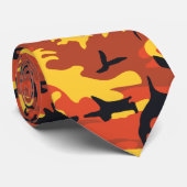 Orange Camouflage Krawatte (Gerollt)