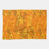 Orange Camouflage Küchentuch (Horizontal)