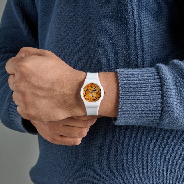 Orange Camouflage, Militär, Armee Armbanduhr (Hand)