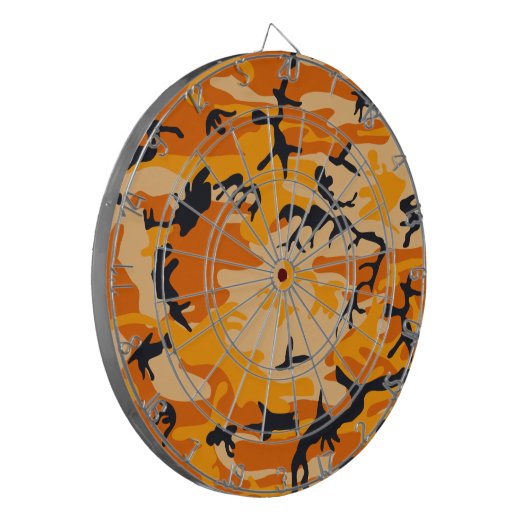 Orange Camouflage, Militär, Armee Dartscheibe (Vorderseite Links)