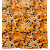 Orange Camouflage, Militär, Armee Duschvorhang (Vorderseite)