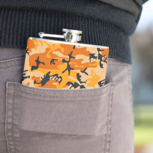 Orange Camouflage, Militär, Armee Flachmann