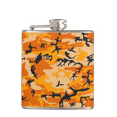 Orange Camouflage, Militär, Armee Flachmann (Vorderseite)
