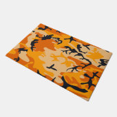 Orange Camouflage, Militär, Armee Fußmatte (Schrägansicht)