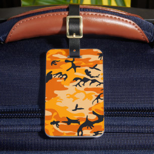 Orange Camouflage, Militär, Armee Gepäckanhänger