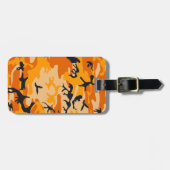 Orange Camouflage, Militär, Armee Gepäckanhänger (Vorderseite horizontal)