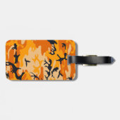 Orange Camouflage, Militär, Armee Gepäckanhänger (Rückseite horizontal)