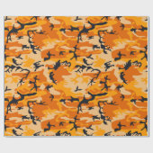 Orange Camouflage, Militär, Armee Geschenkpapier (Flach)