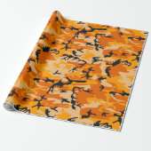 Orange Camouflage, Militär, Armee Geschenkpapier (Ungerollt)