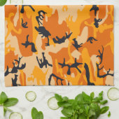 Orange Camouflage, Militär, Armee Geschirrtuch (Gefaltet)