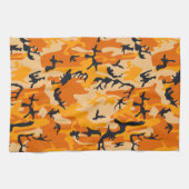Orange Camouflage, Militär, Armee Geschirrtuch (Horizontal)