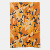 Orange Camouflage, Militär, Armee Geschirrtuch (Vertikal)