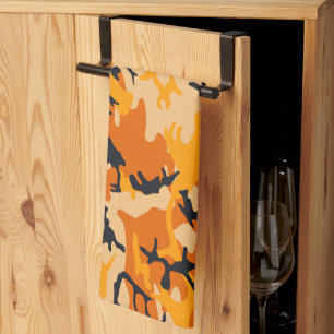 Orange Camouflage, Militär, Armee Geschirrtuch