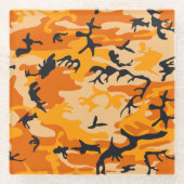 Orange Camouflage, Militär, Armee Glasuntersetzer (Vorderseite)