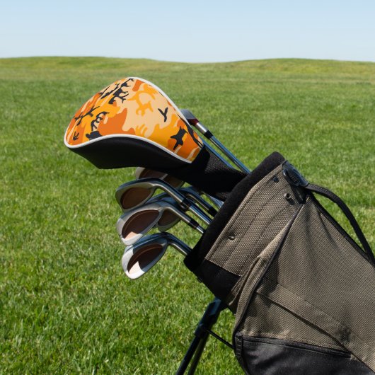 Orange Camouflage, Militär, Armee Golf Headcover (In SItu)