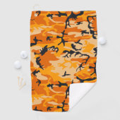 Orange Camouflage, Militär, Armee Golfhandtuch (Insitu)
