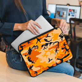 Orange Camouflage, Militär, Armee Laptopschutzhülle