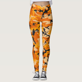 Orange Camouflage, Militär, Armee Leggings