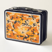 Orange Camouflage, Militär, Armee Metall Brotdose (Rückseite)