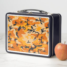 Orange Camouflage, Militär, Armee Metall Brotdose