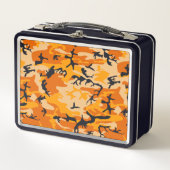 Orange Camouflage, Militär, Armee Metall Brotdose (Vorderseite)