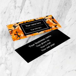 Orange Camouflage, Militär, Armee Mini Visitenkarte