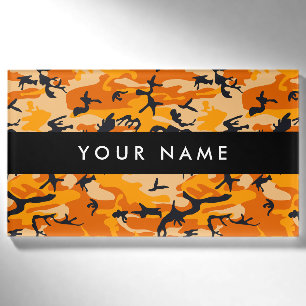 Orange Camouflage, Militär, Armee Namenschild