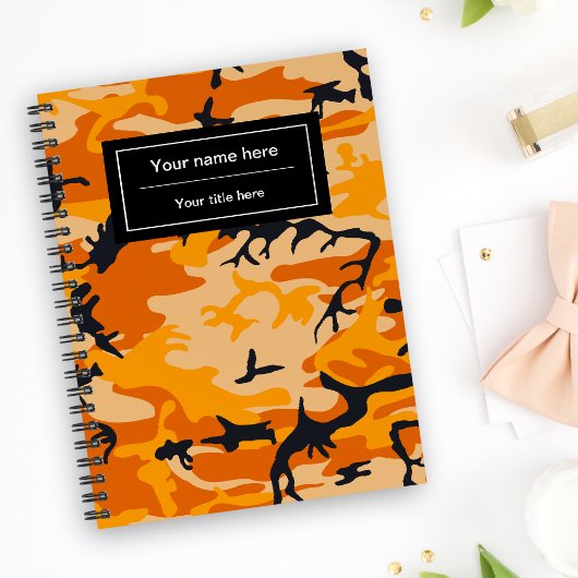 Orange Camouflage, Militär, Armee Notizblock