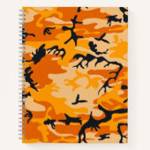Orange Camouflage, Militär, Armee Notizblock (Vorderseite)