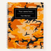 Orange Camouflage, Militär, Armee Notizblock (Vorderseite)