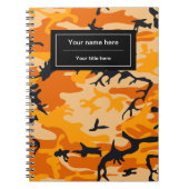 Orange Camouflage, Militär, Armee Notizblock (Vorderseite)