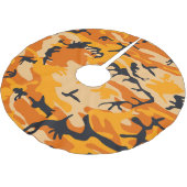 Orange Camouflage, Militär, Armee Polyester Weihnachtsbaumdecke (Schrägansicht)